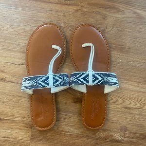 American Eagle multicolored (black and white) beaded sandals